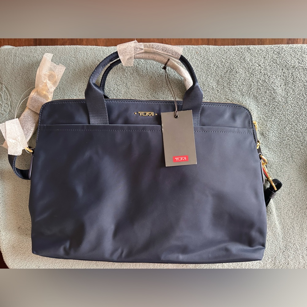 NWT TUMI Navy Blue Laptop Carrier / Laptop Case